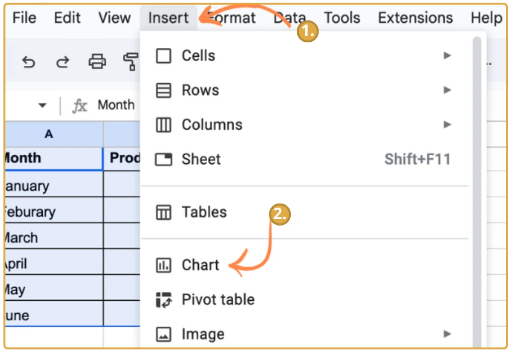 Inserting Chart